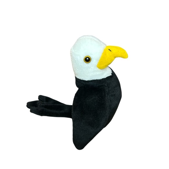 Ty Baldy Black and White Plush Eagle - Picture 2 of 8